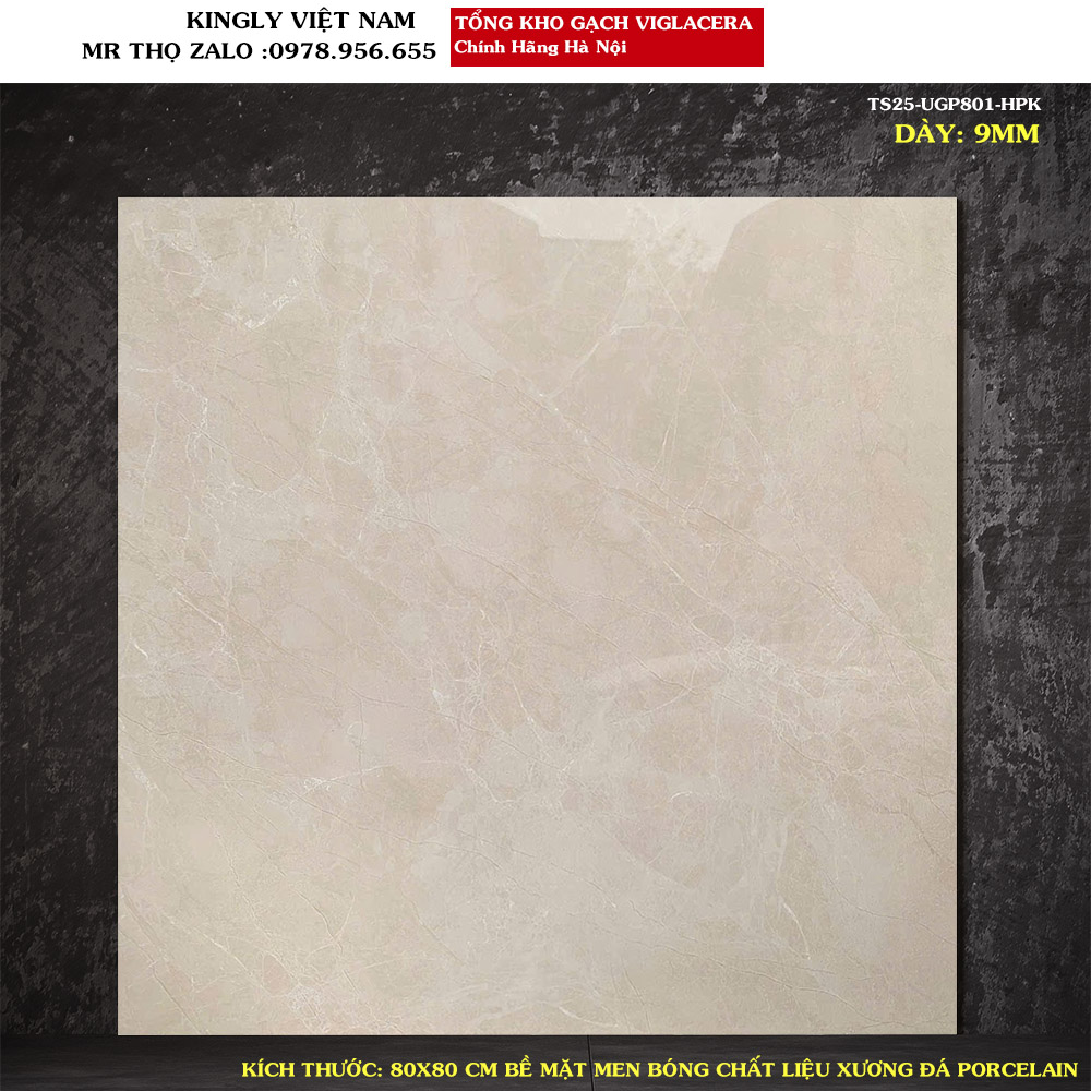 Gạch lát nền Viglacera 80x80 TS25-UGP8801 Loại A1